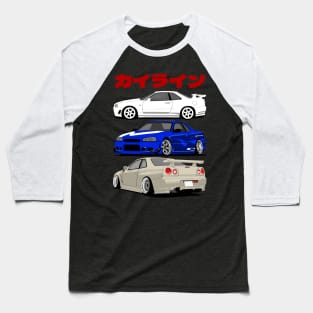 Nissan Skyline gtr r34 Baseball T-Shirt